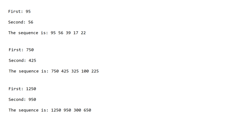 ICS3U Sumac Sequence Output