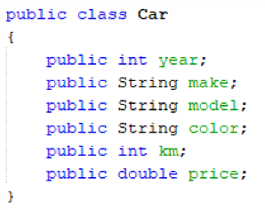 IB Computer Science Java Car Object