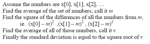 IB Computer Science Java Standard Deviation