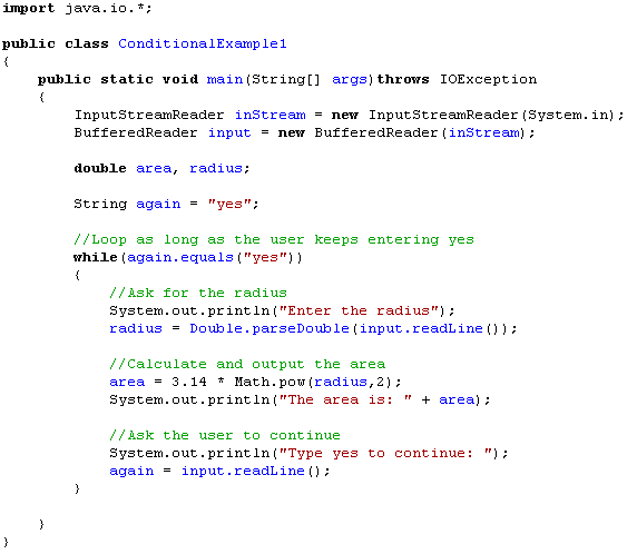 IB Computer Science Conditional Loop 1