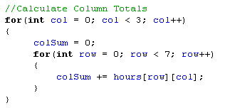 IB Computer Science Sum of Rows 2D Array Java