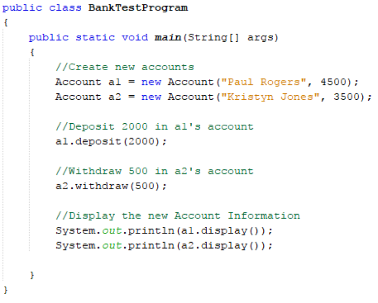 IB Computer Science Java calling class methods